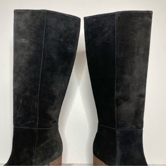 Sam Edelman Olly Black Suede Square Toe Tall Boot 8 1/2 - Picture 9 of 15